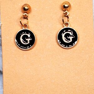 7/$10 G Initial Earrings, New